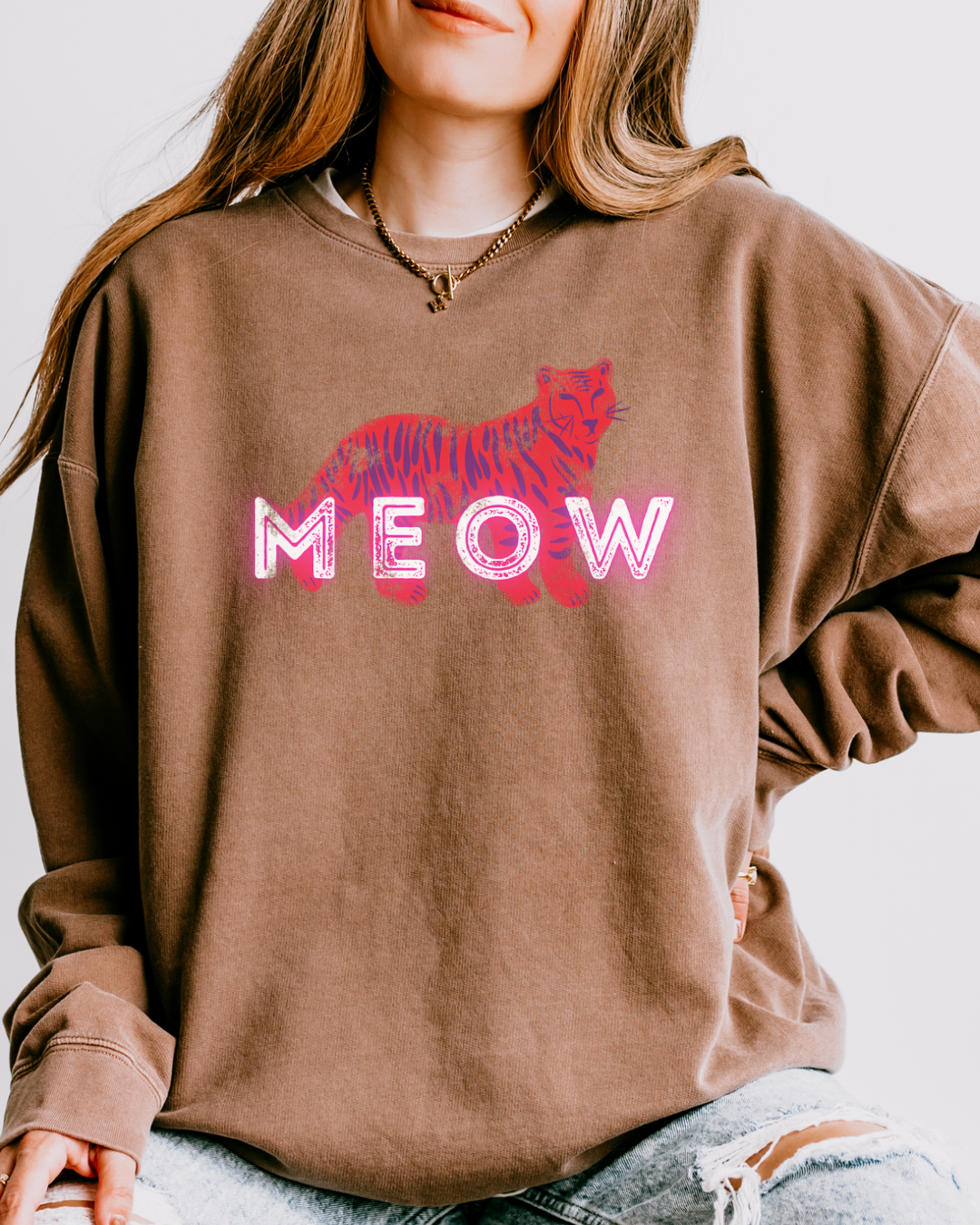 Neon Meow | Crewneck