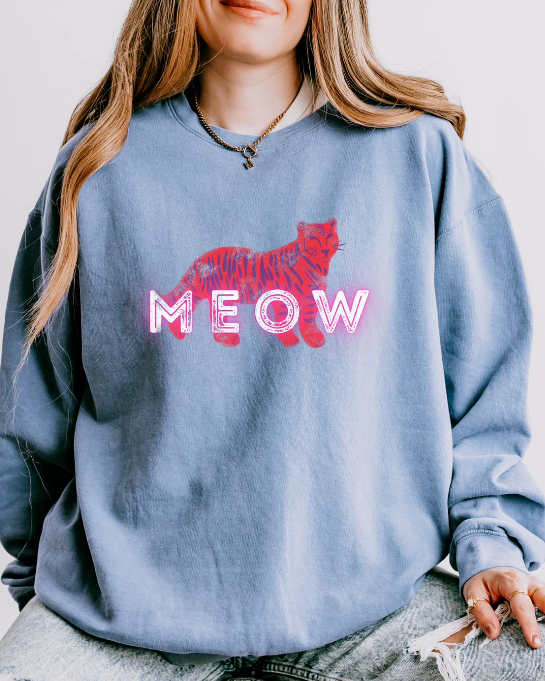 Neon Meow | Crewneck