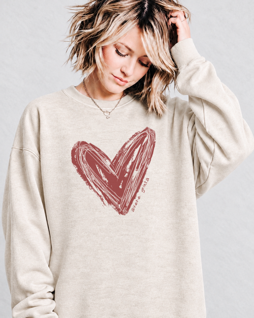 Avere Grinta Heart | Crewneck