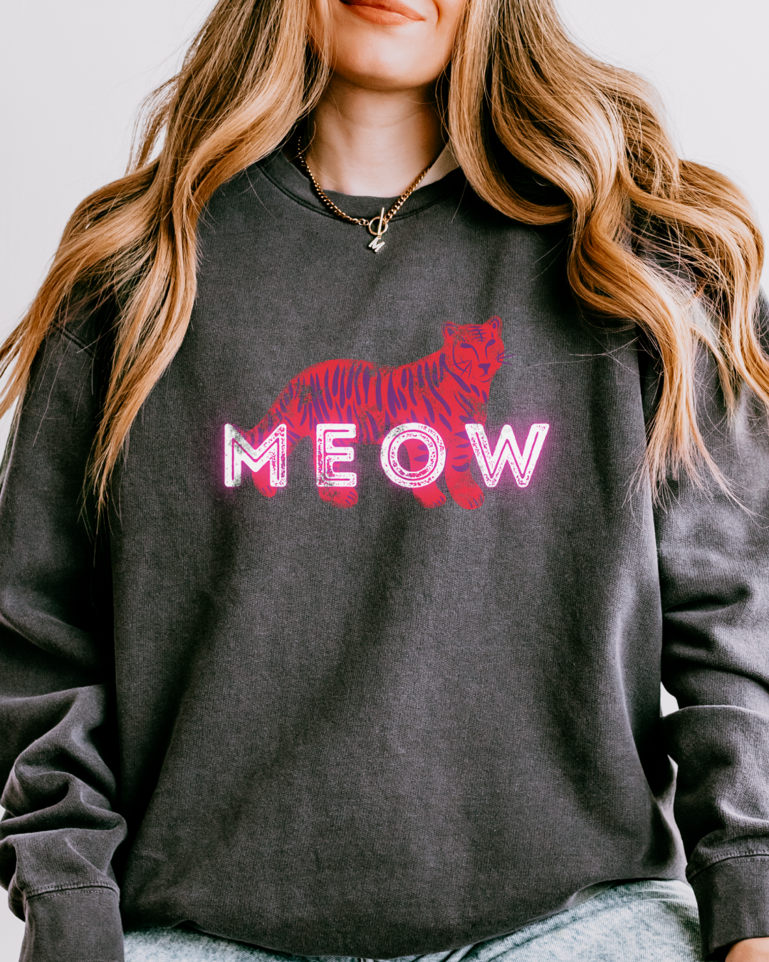 Neon Meow | Crewneck